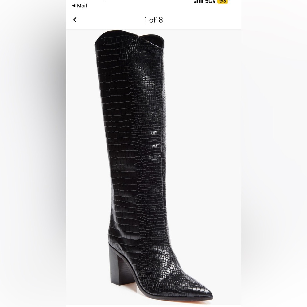 Schutz Maryana Pointed Toe Knee High Boot Size 10